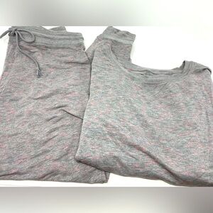 Women’s Gray and Pink Sleepwear/Loungewear Set Size Medium